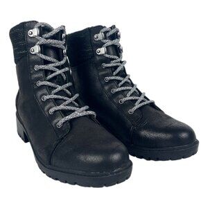 Women's Lue Lace-Up Boots - Universal Thread Black Size 9.5